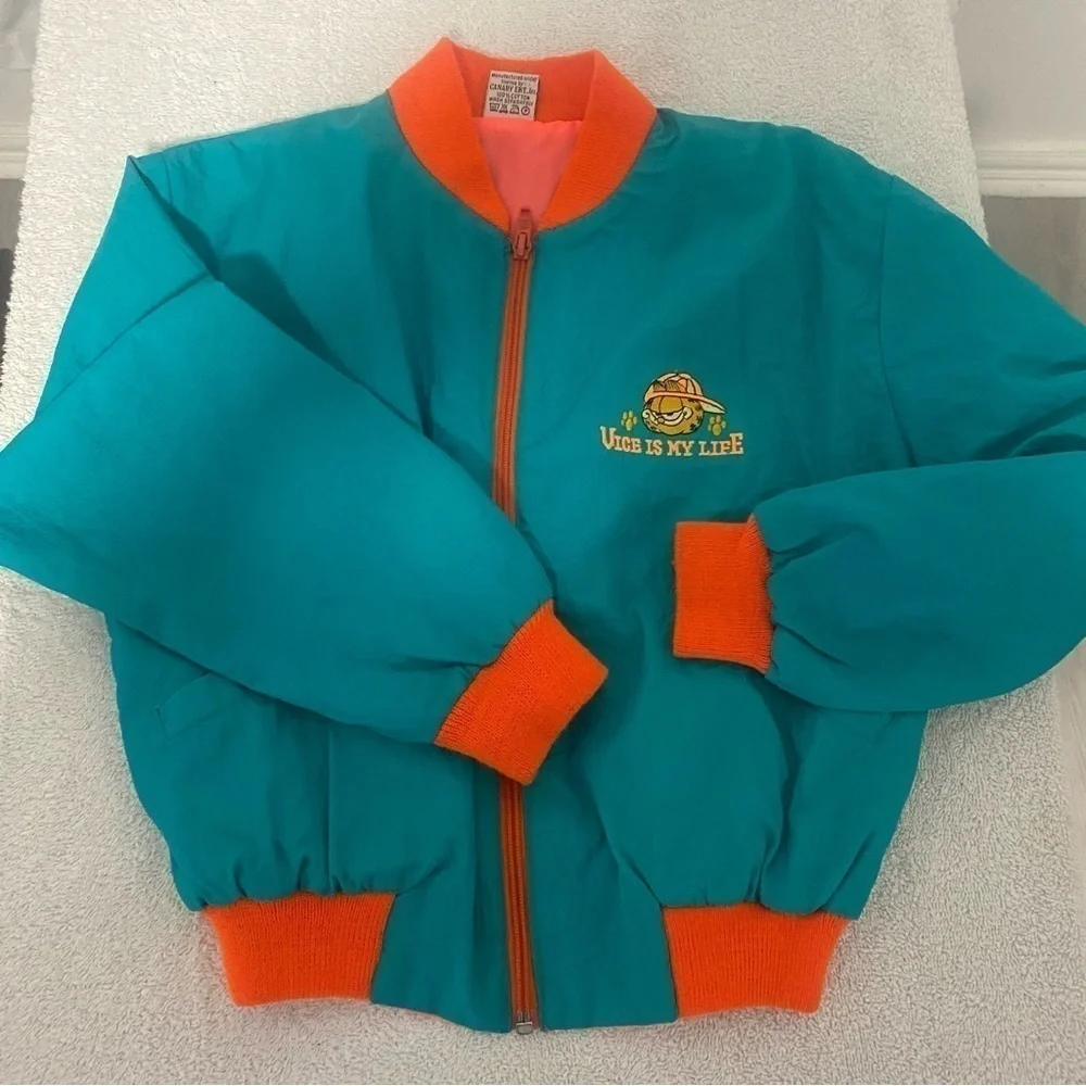 RARE Vintage 1978 United Feature Syndicate Garfield Kids Medium Jacket Rare EUC